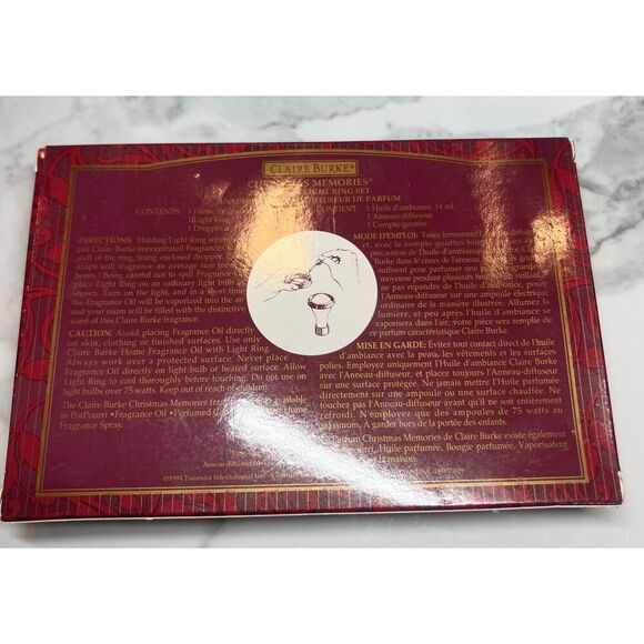 NIB‎ Set Of Vintage 1994 Claire Burke Christmas Memories Light Ring - Picture 3 of 3